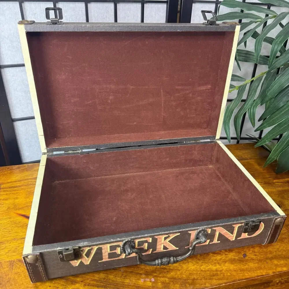 Vintage Storage Box Weekend Retro London Trunk Case